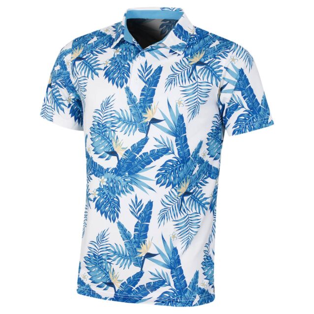 Puma Golf Mens Cloudspun Aloha Ultra Soft 4-Way Stretch Polo Shirt