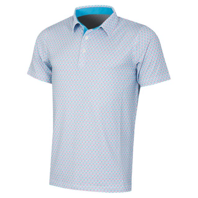 Puma Golf Mens Mattr Palm Deco Golf Polo Shirt