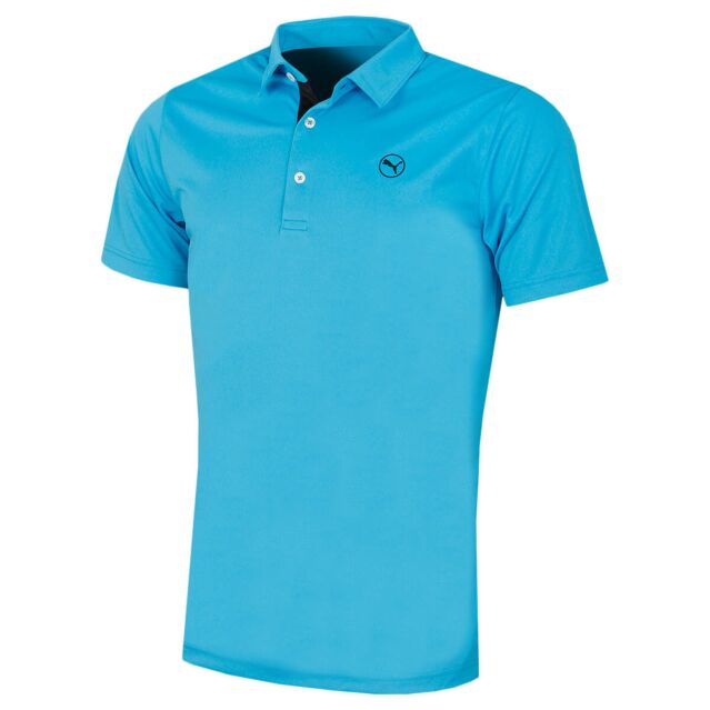 Puma Golf Mens Pure Solid 4 Way Stretch Moisture Wicking Polo Shirt