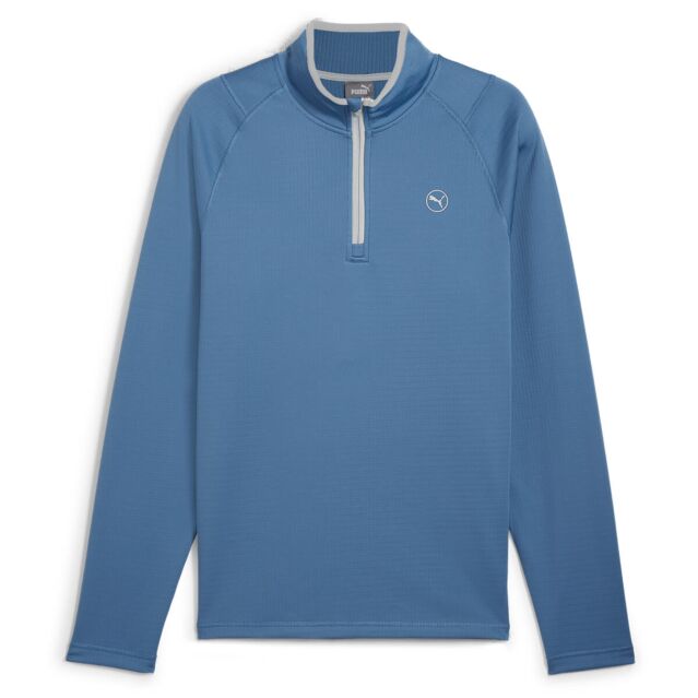 Puma Golf Mens Waffle Fleece Wicking Breathable 1 4 Zip Sweater