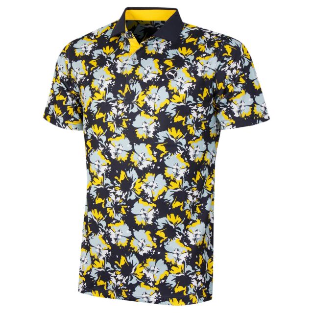 Puma Golf Mens Pique Borrego Moisture Wicking Polo Shirt