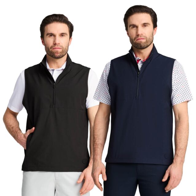 Puma Golf Mens 2025 Ripguard 4 Way Stretch Water Resistant Ripstop Golf Vest