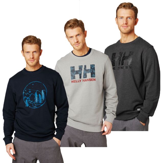 Helly Hansen Mens F2F French Terry Cotton Crew Neck Graphic Sweater