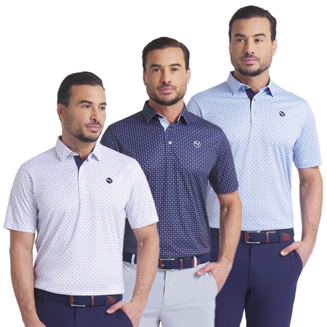 Puma Golf Mens 2025 Pure 2.0 Circle Cat 4 Way Stretch Wicking Golf Polo Shirt