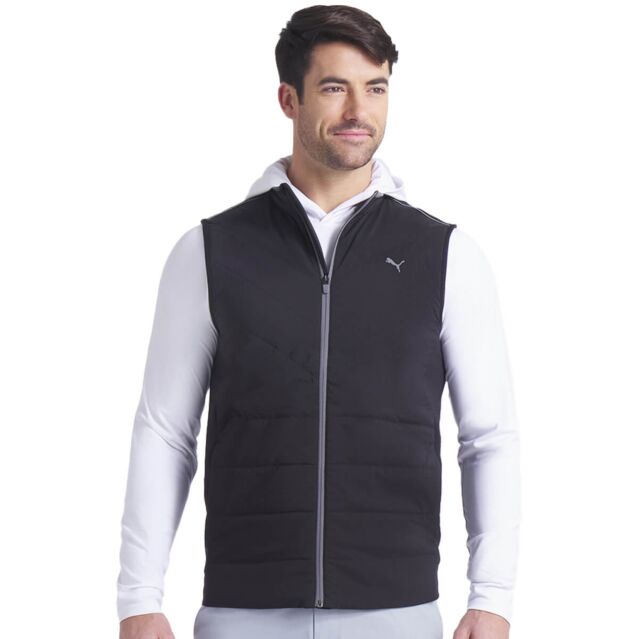Puma Golf Mens 2025 Cloudspun Fleece 4 Way Stretch Wicking Hybrid Golf Vest
