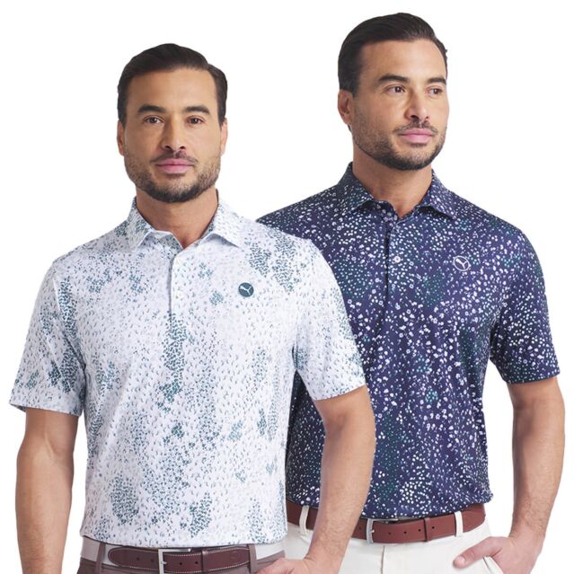Puma Golf Mens 2025 Cloudspun Garden Left Chest Logo Stretch Golf Polo Shirt