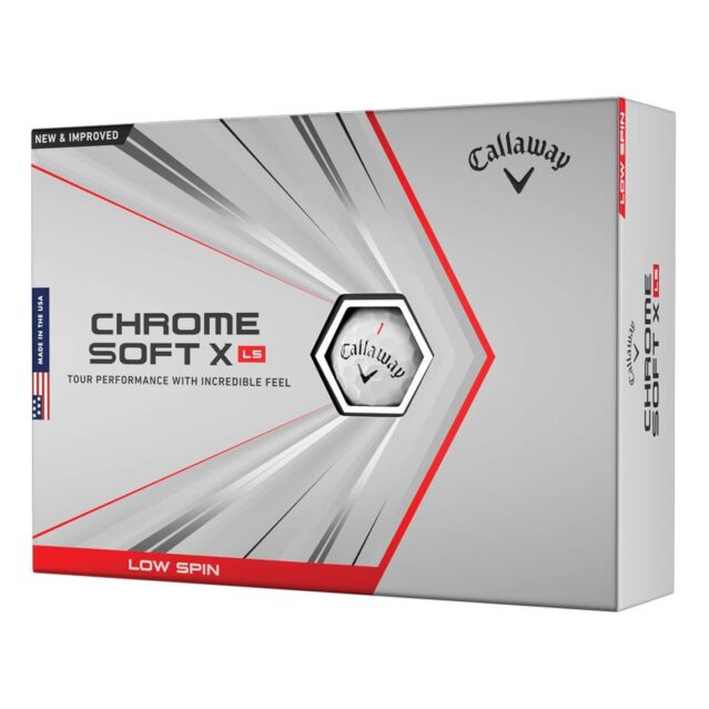 Callaway Golf Unisex Chrome Soft X Low Spin Golf Balls - White - 1 Dozen