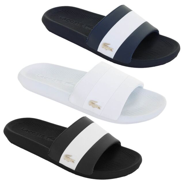 Lacoste Mens Croco Slide 120 3 US CMA Comfort Stylish Flip Flops