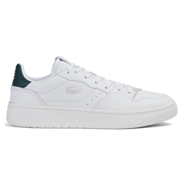 Lacoste Mens Court Lisse 222 1 SMA Leather Upper Branded Trainers