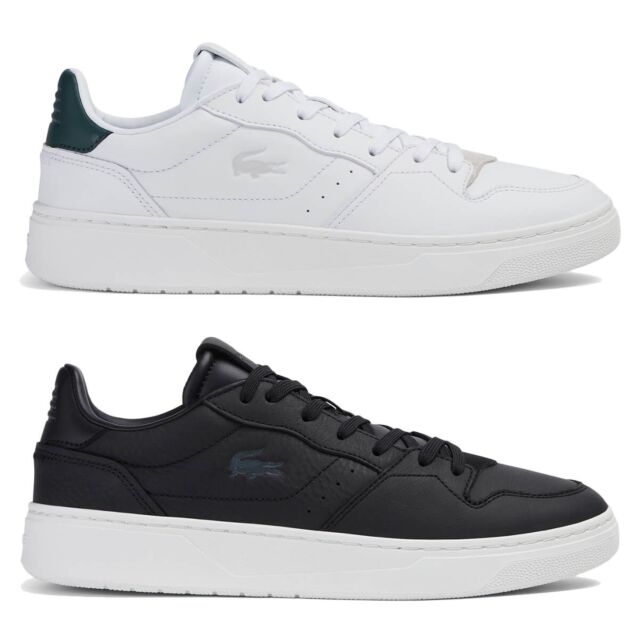 Lacoste Mens Court-Lisse 222 1 SMA Leather Upper Branded Trainers
