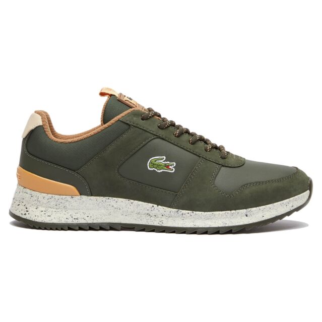 Grey lacoste trainers store