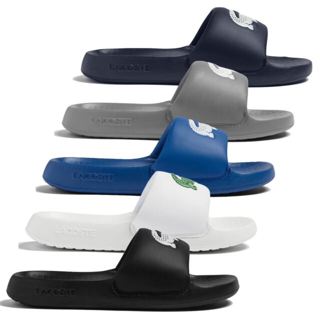 Lacoste Mens Serve Slide 1.0 123 1 CMA Slider Sandals Flip Flops