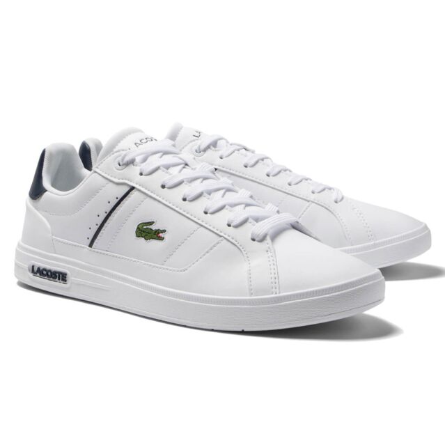 Lacoste Mens Europa Pro 123 1 SMA Tennis Court Leather Blend Trainers