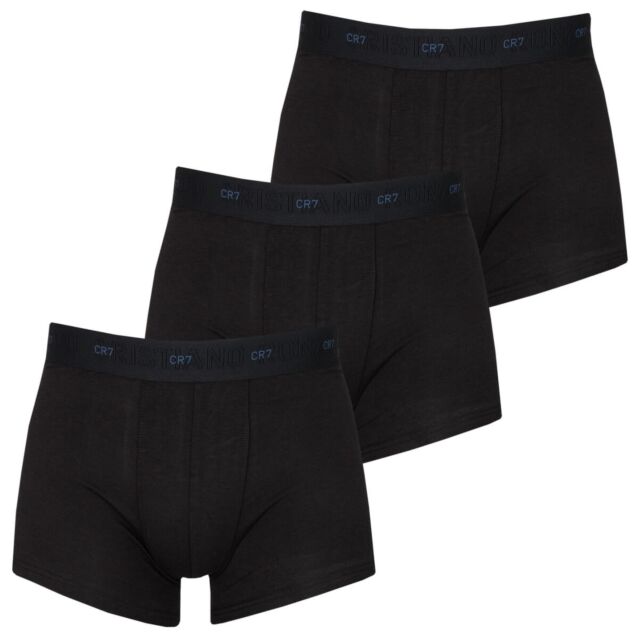 CR7 Mens Cristiano Ronaldo 3-Pack Soft Bamboo Fashion Trunk Boxer Briefs