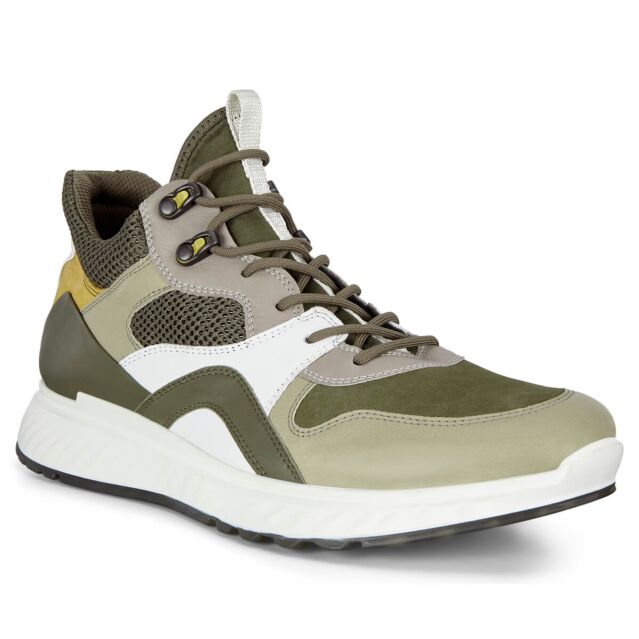 Ecco Mens ST1 Fluidform Shock Thru Cushioned Sneaker Leather Trainers