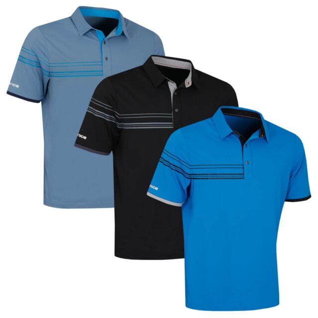Sunice Mens Cooper Wicking Water Repellent Golf Polo Shirt