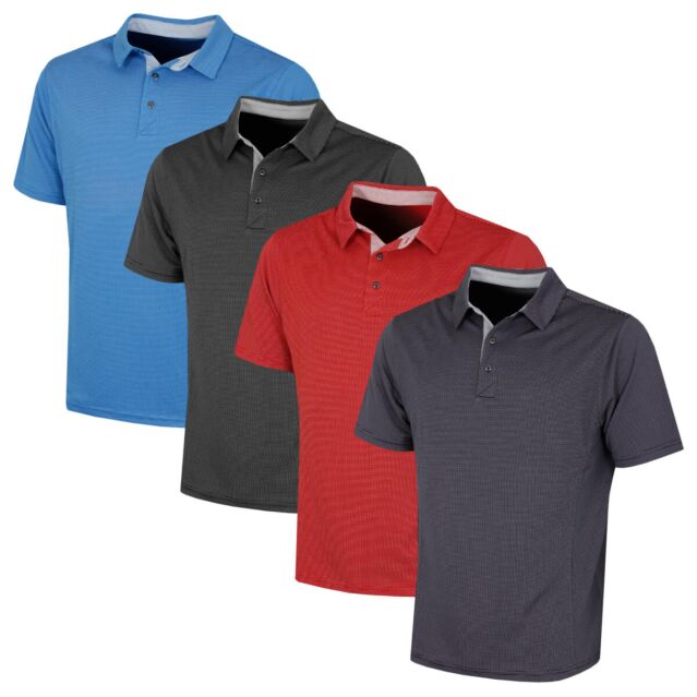 Sunice Mens Vincent Water Repellent Wicking Golf Polo Shirt