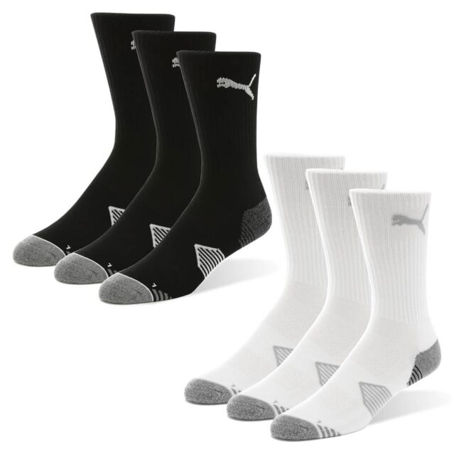 Puma Golf 2025 Mens Essential Crew Cut Three Pack Comfort One Size Golf Socks