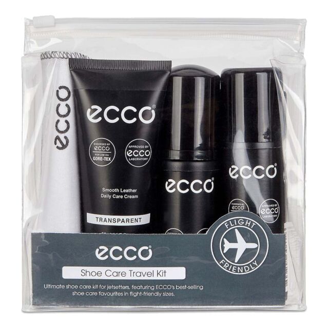 Ecco Mens Ecco Leather Shoe Care Travel Kit Shoe Care Kit