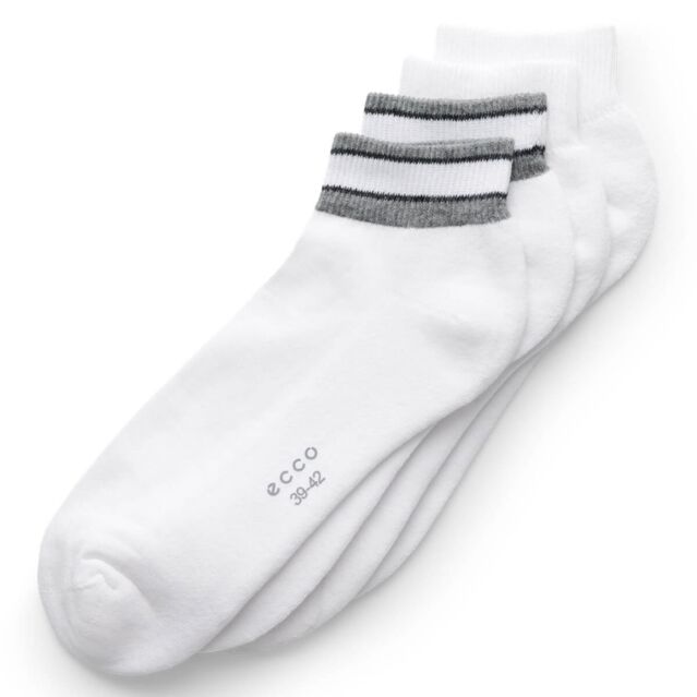 Ecco Unisex 2026 Retro Low Cut 2 Pack Durable Comfortable Classic Tennis Socks