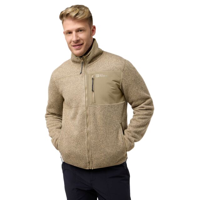 Jack Wolfskin Mens Kaminfeuer Lightweight Lined Sherpa Fleece Jacket