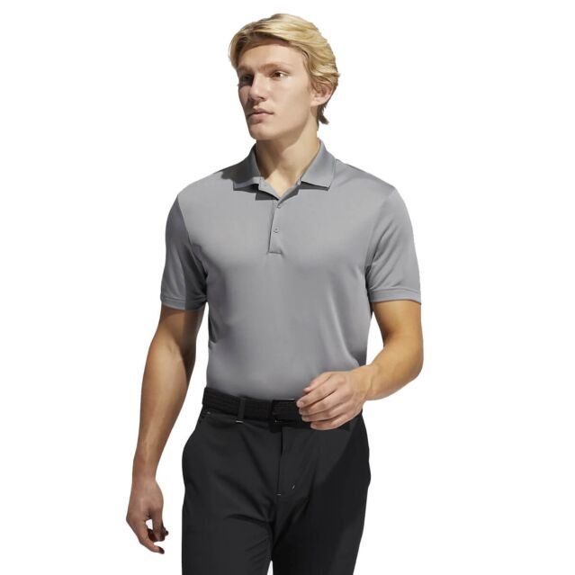 adidas Golf Mens Performance Moisture Wicking PRIMEGREEN Polo Shirt