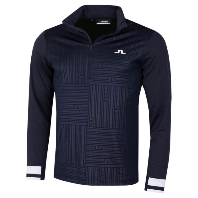 J.Lindeberg Mens Danny Debossed Midlayer Active Sweater