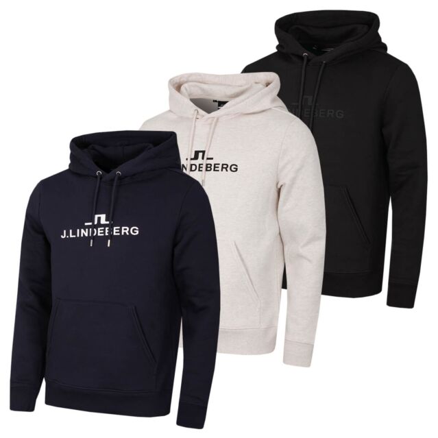 J.Lindeberg Mens Alpha Soft Comfortable Warm Golf Drawstring Hoody