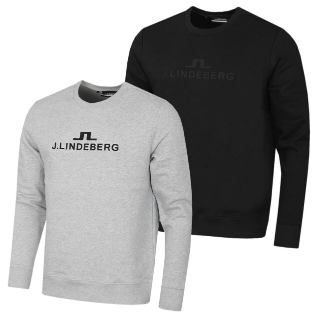 J.Lindeberg Mens Alpha Ribbed Soft Cotton Blend Crew Neck Sweater