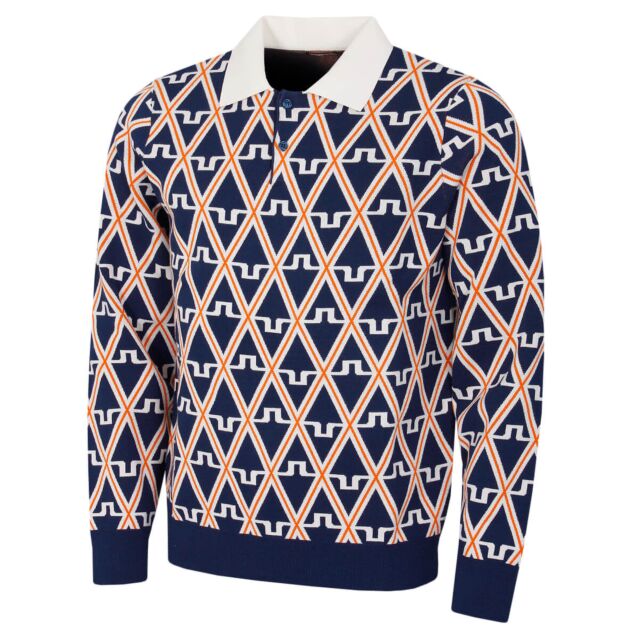 J.Lindeberg Mens Benny Stretch Knitted Collar Polo Sweater