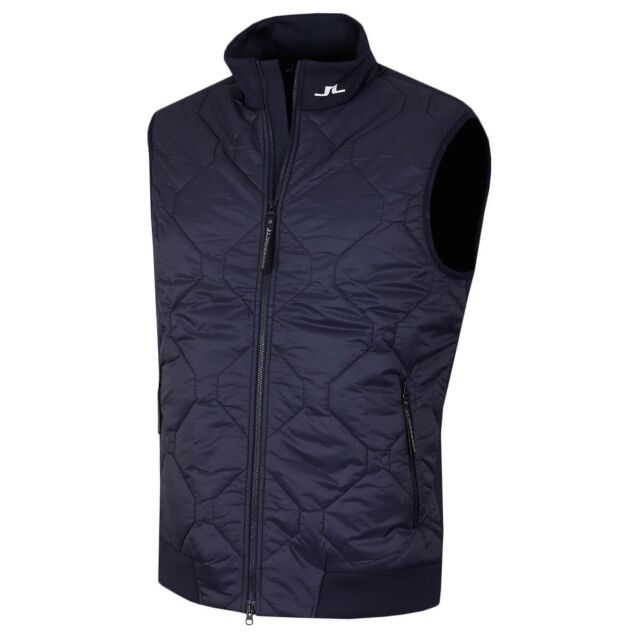 J.Lindeberg Mens Quilt Hybrid Active Quick Dry Vest Gilet