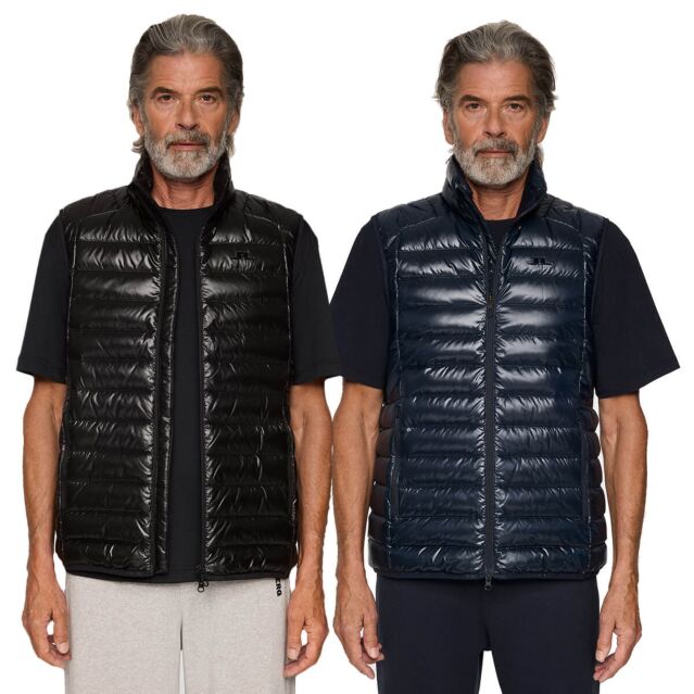 J.Lindeberg Mens Oden Light Down Vest Windproof Gloss Golf Gilet