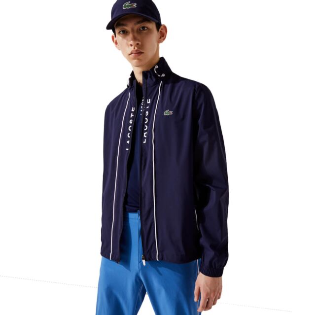 Lacoste Mens BH0829 Crocodile Logo Full Zip Long Sleeve Golf Jacket
