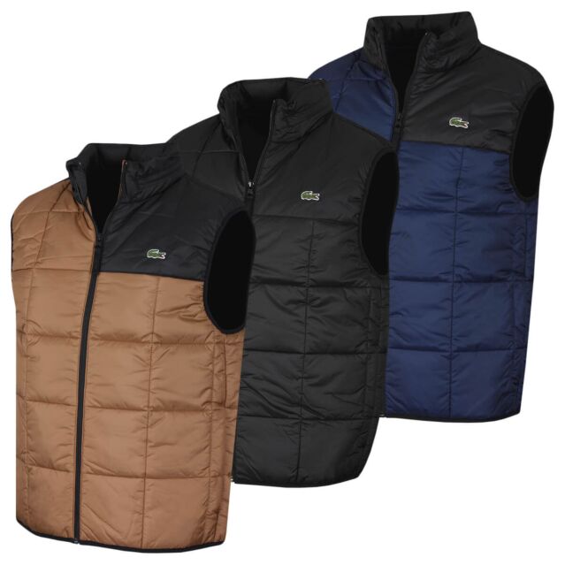 Lacoste Mens BH1585 Lightweight Hooded Quilted Gilet