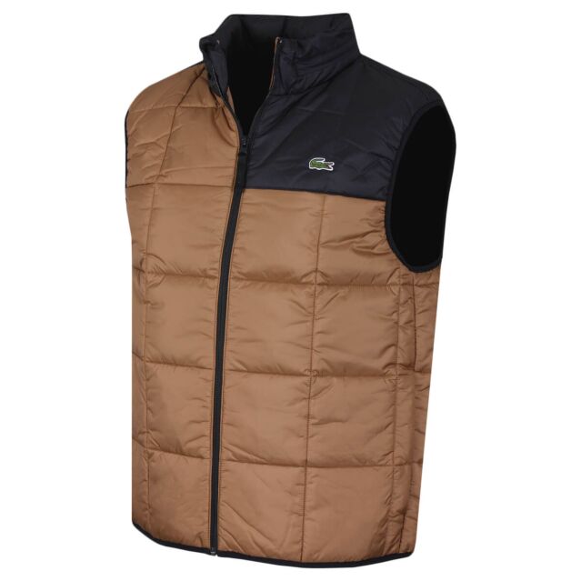 Lacoste Mens BH1585 Lightweight Hooded Quilted Gilet
