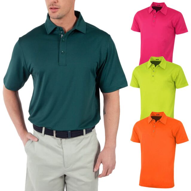 Bobby Jones Mens XH2O Perf Solid Jersey TF Golf Polo Shirt
