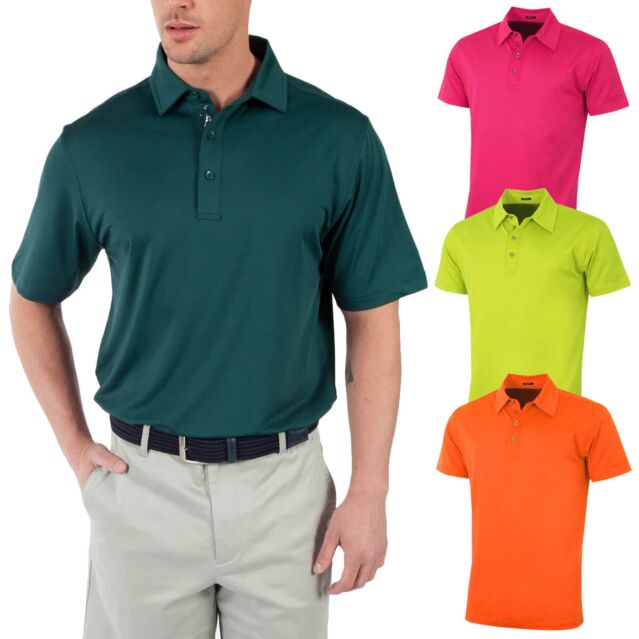 Bobby Jones Mens XH2O Perf Solid Jersey TF Golf Polo Shirt