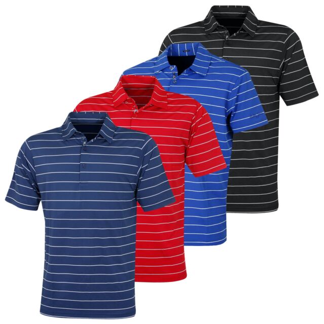 Bobby Jones Mens XH2O Momentum Stripe Poly Jersey Golf Polo Shirt