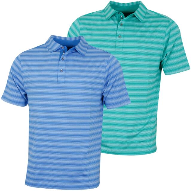 Bobby Jones Mens XH20 Mixed Tone Stripe Jersey Golf Polo Shirt