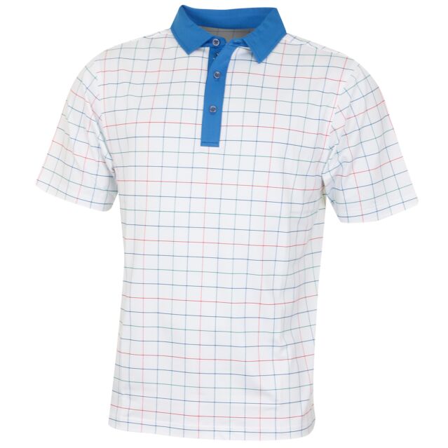 Bobby Jones Mens XH20 Creed Printed Multi Grid Golf Polo Shirt