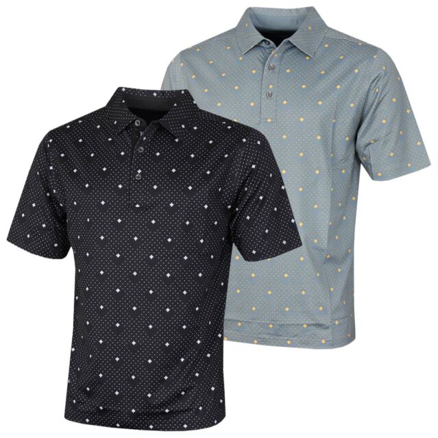 Bobby Jones Mens XH20 Jersey Diamond Print Golf Polo Shirt