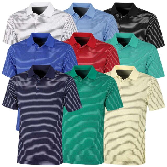 Bobby Jones Mens XH20 Jersey Cypress Stripe Golf Polo Shirt