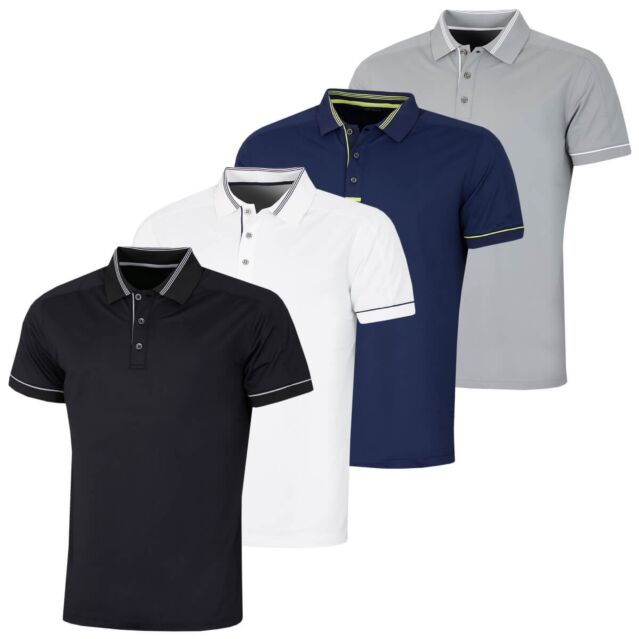 Bobby Jones Mens Rule 18 Tech Pique Solid Golf Polo Shirt