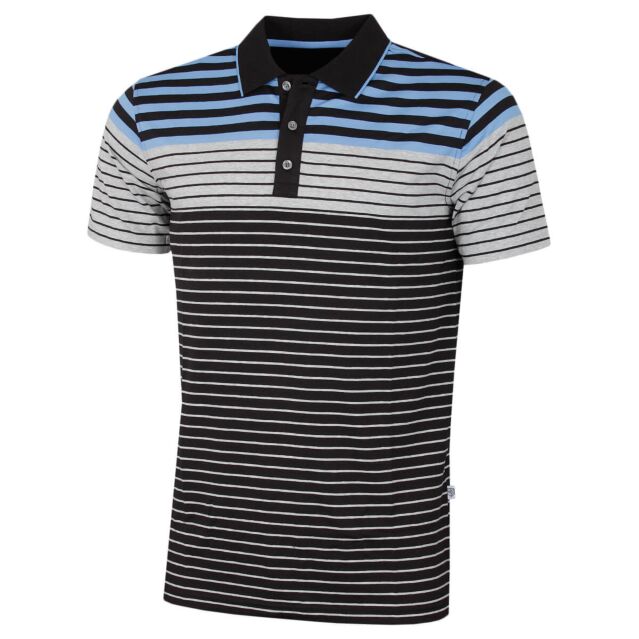 Bobby Jones Mens Rule 18 Performance Multi Stripe Golf Polo Shirt
