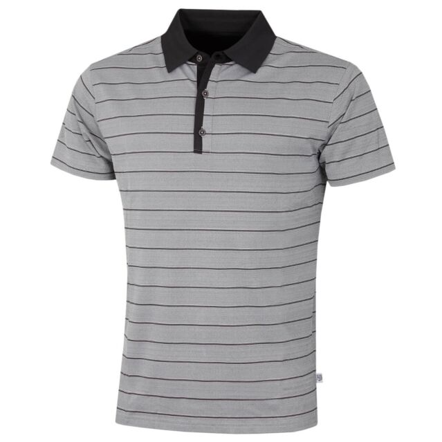Bobby Jones Mens Rule 18 Tech Pique Muted Stripe Golf Polo Shirt