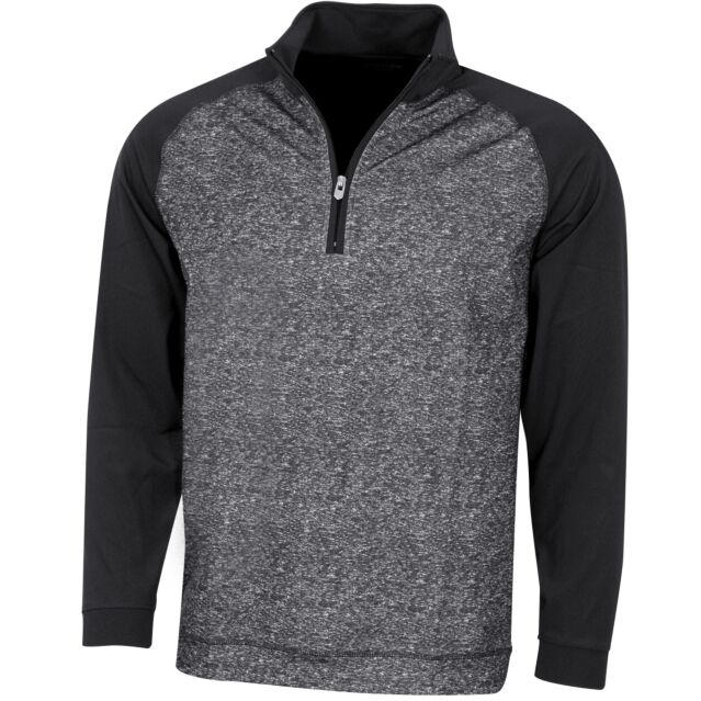 Bobby Jones Mens Rule 18 Raglan Melange 1 4 Zip Pullover Sweater