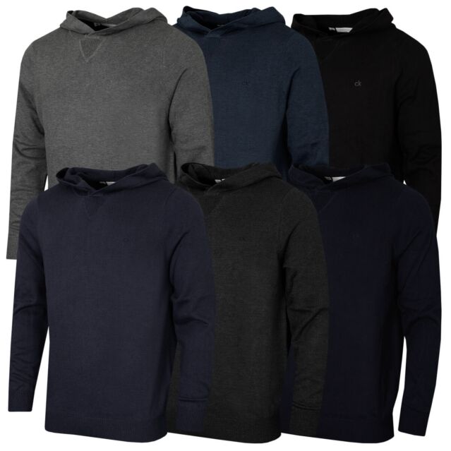 Calvin Klein Mens 2025 Campus Knitted Soft Easy Care Hoody