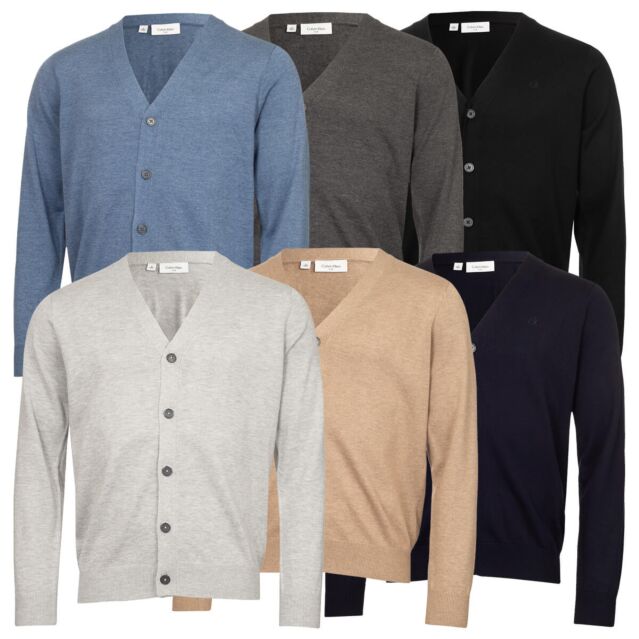 Calvin Klein Mens Blackthorn V-Neck Soft Classic Golf Cardigan