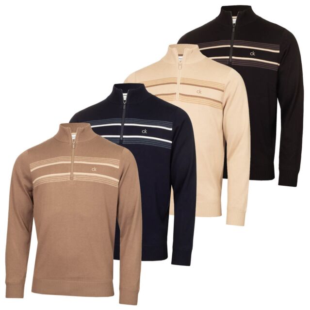Calvin Klein Mens 2026 Stevens Windproof Lined 1/2 Zip Golf Sweater