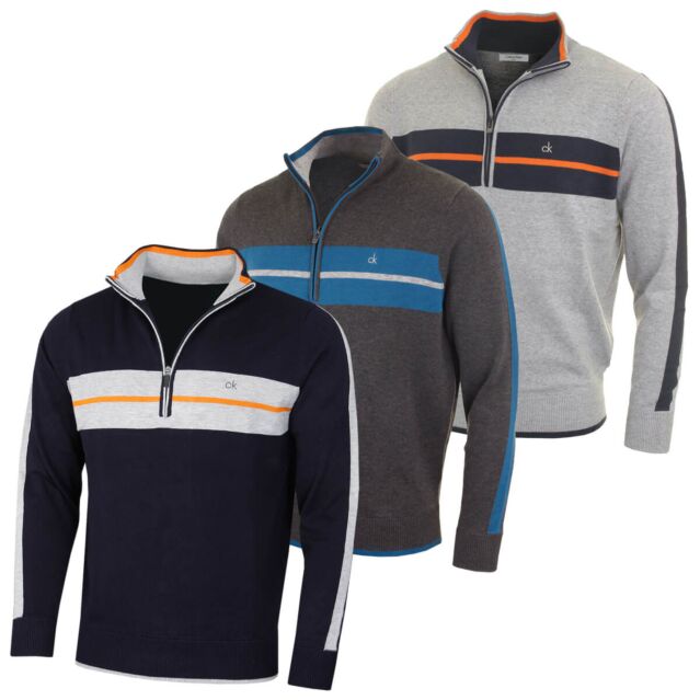 Calvin Klein Golf Mens 2024 CK Vertex Half Zip Neck Sweater Pullover